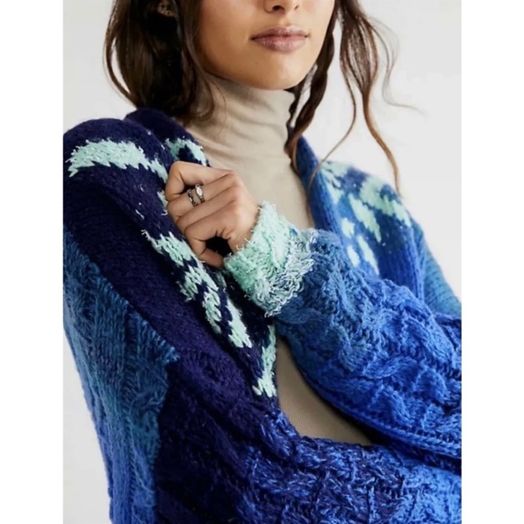 NWT Free People Flurry Cardigan Maxi Sweater Size M/L - Picture 4 of 13